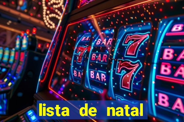 lista de natal para imprimir